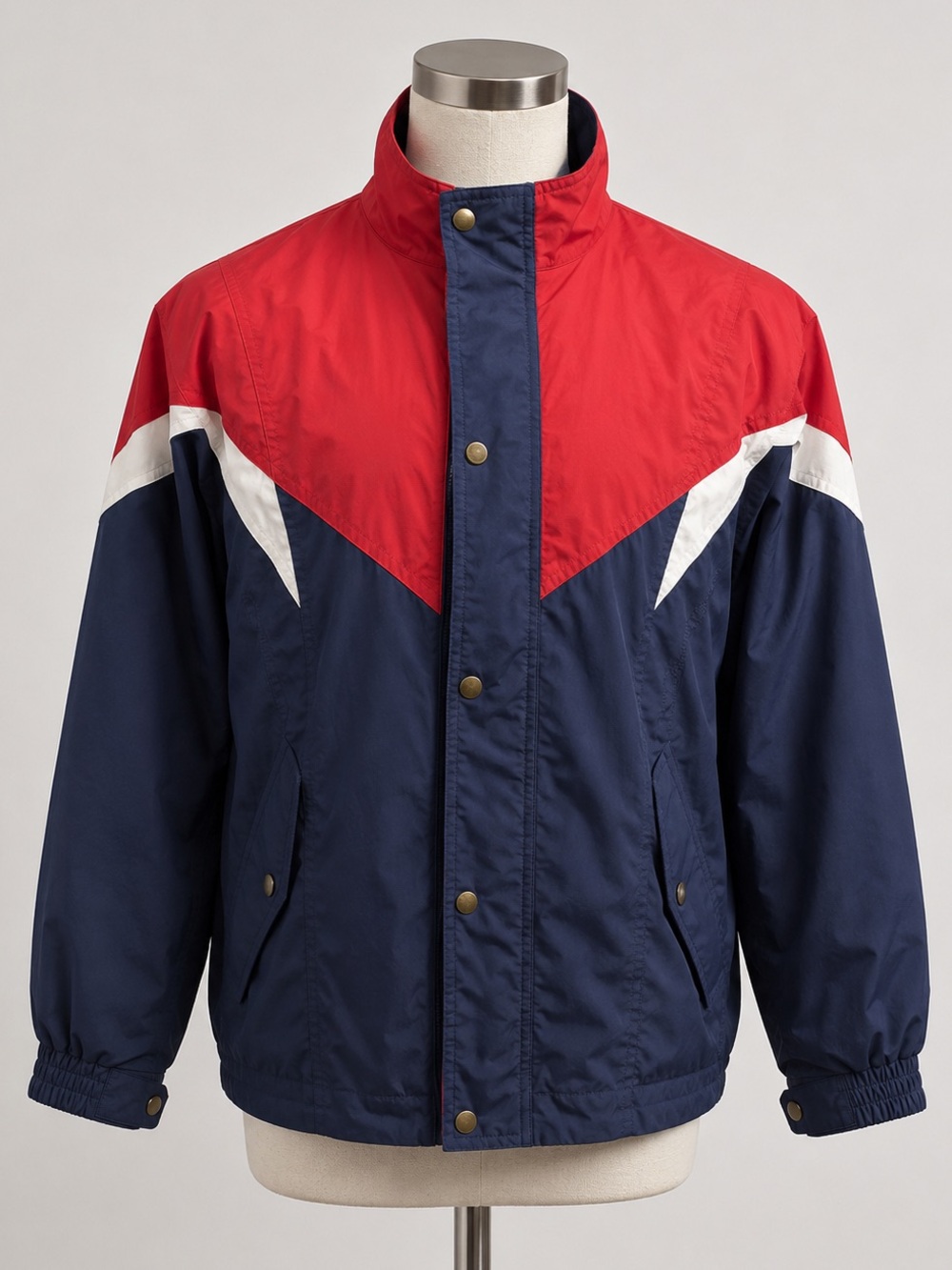 VNTG Tourney Gore-Tex Red/White/Navy Waterproof,Windproof, Lined, Golf Jacket-M